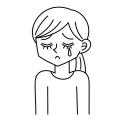 泣いている女性