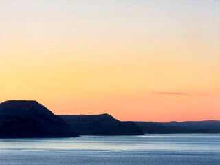 Spring morning captures looking east along the jurassic coastline from Charmouth to West Bay in Dorset