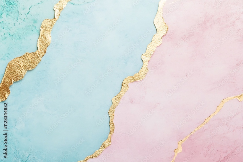 Poster abstract pastel and metallic gradient background with textured surfaces