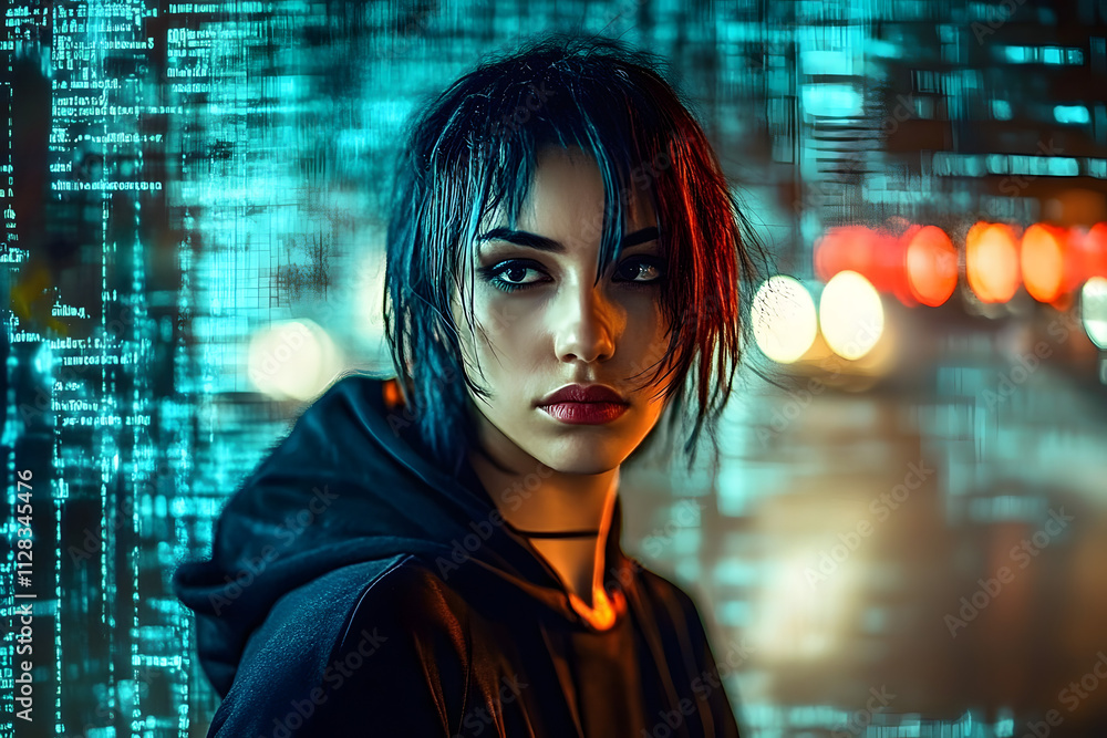 Poster cyber security vs. cyber attacks/hackers