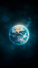 Obraz premium Planet earth in stunning detail a cosmic view of our blue planet space digital art celestial imagery planetary beauty