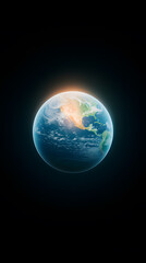 Planet earth a stunning view of our vibrant world from space nature digital art cosmic perspective sustainability concept