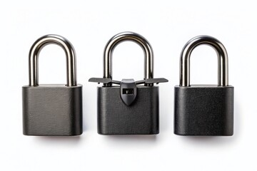 Naklejka premium Drone Security: Lock Variations - Open, Closed, Damaged