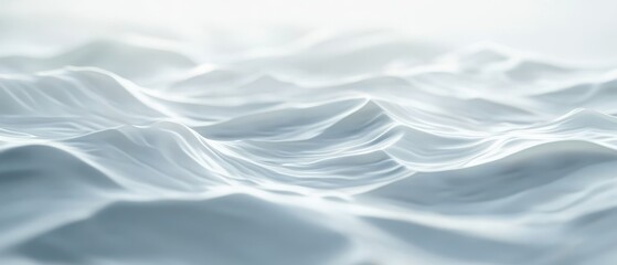 Obraz premium Serene White Waves and Gentle Ripples in Soft Light Background