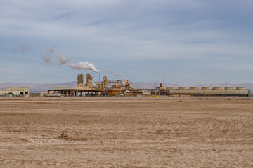 Fototapeta premium Old Mud Pots, Mud volcanoes area near a geothermal plant near W Schrimpf Road and Davis Road. Salton Buttes volcanic field, South Shore of the Salton Sea, California 