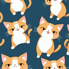 Obraz premium pattern with cats