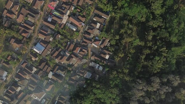 aerial 4k footage of rural atmosphere in the morning