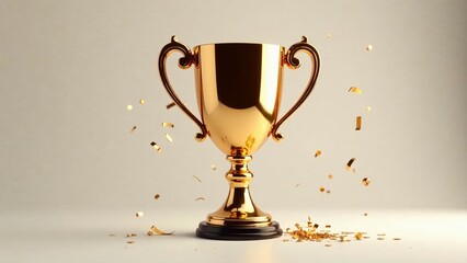 Gold Trophy Celebration - AI Photorealistic Rendering