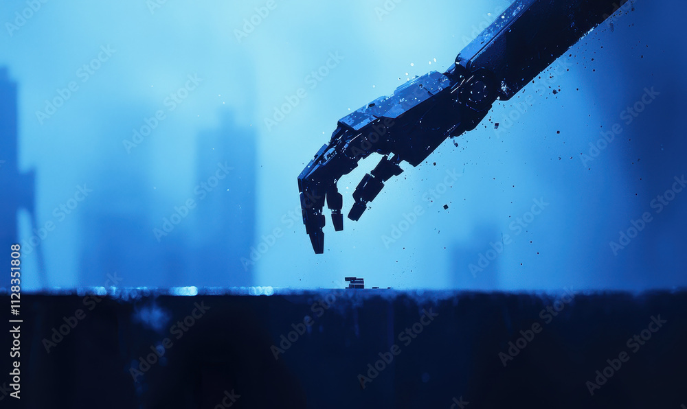 Poster exploring the future of robotics: a visionary look at mechanized innovation in a digital era