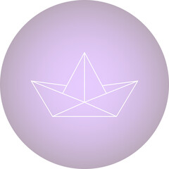 Paper boat icon single vector illustration