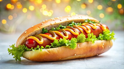 Hot Dog White Background Photography: Delicious Food Images, Stock Photos, High-Resolution, Culinary, Closeup, Simple, Minimalist, Clean, Food Photography