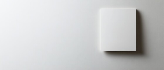 Minimalist Blank Canvas with Soft Shadows on Neutral Background