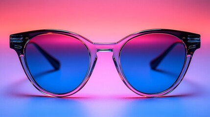 Isolated white background trendy sunglasses neon accents and glossy finishes combining luxury and professional aesthetics for office settings