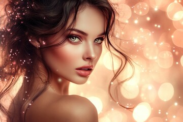 Portrait of a woman with a dreamy background