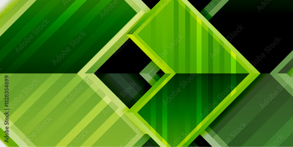 Poster Arrow symbols created with 3d effects and line texture geometric abstract background