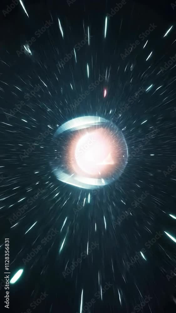 Aufkleber dynamic portrayal of a swirling vortex with light emanating from its core in a cosmic setting