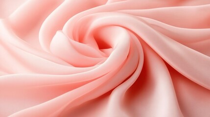 Obraz premium Soft flowing peach fabric with gentle folds and texture