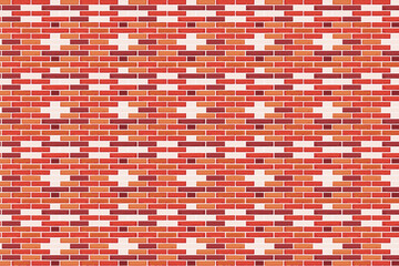 Fototapeta premium Red Brick Wall Pattern Background with Classic and Rustic Design