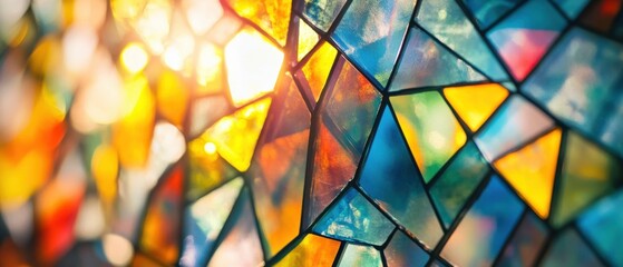 colorful stained glass abstract background
