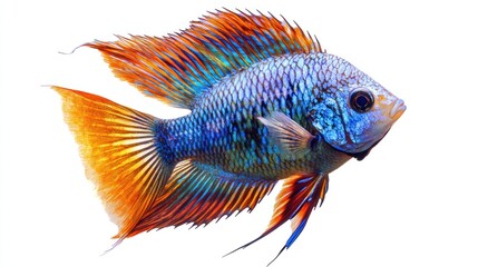 Fototapeta premium Vibrant fish showcasing colorful fins and scales