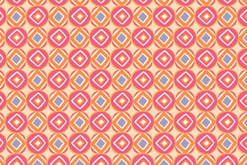 Vector Boho Style Retro Pattern Background with Earthy Tones and Geometric Shapes