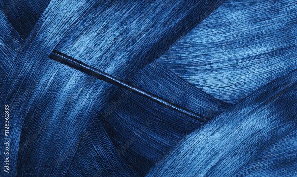 Aufkleber serene abstract blue waves: modern design with flowing patterns and textural harmony in cool tones