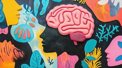  background featuring a 3D representation of neural dispersion concepts, showcasing vibrant and colorful shapes and patterns against a solid backdrop. This design symbolizes the diversity of thought, 