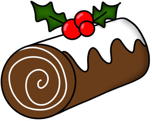 Christmas Yule Log Cake