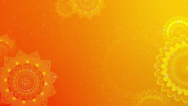 4K Luxury Light festival background. invitation traditional Indian lights Hindu celebration holiday. Dussehra, Ganesh Chaturthi, Durga puja, New year, Indian festival, Yoga, Wedding, and Ramadan 3D 4K