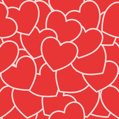 Valentine Seamless Pattern with Hearts