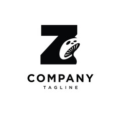 Letter Z Mushroom Logo Icon Vector