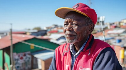 Obraz premium A local community journalist from South Africa capturing uplifting stories of neighborhood activism