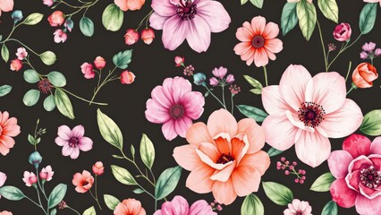 Elegant Floral Arrangement: Vibrant Flowers and Lush Greenery for Home Decor, Wedding Invitations, and Art Prints