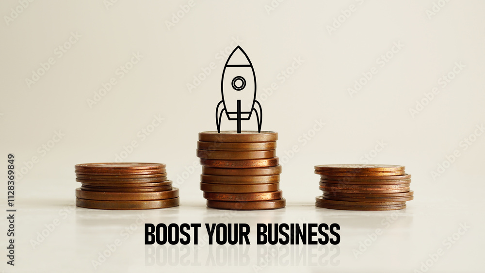 Poster boost your business is shown using the text. increase score