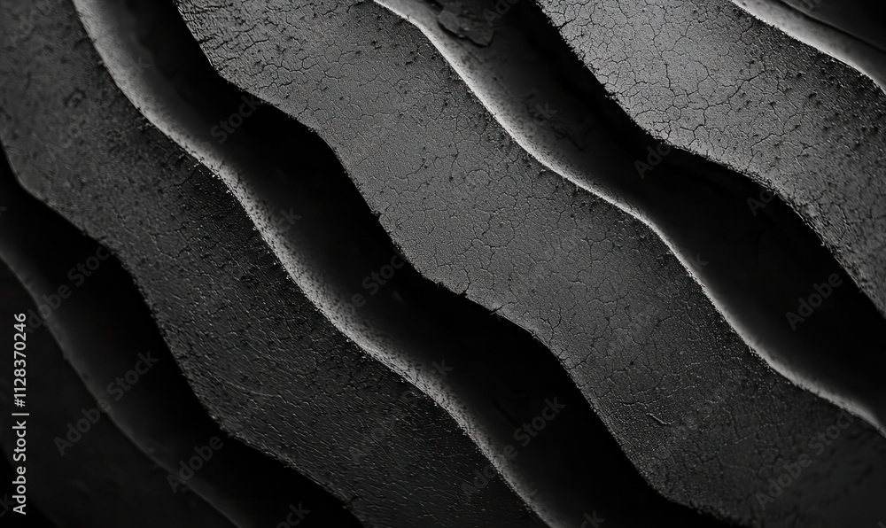 Poster abstract wavy black texture design: explore the intricacies of dynamic patterns in monochromatic ele