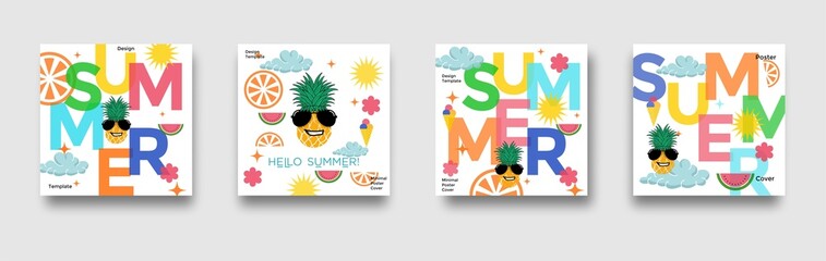 Creative Concept of Summer Bright card