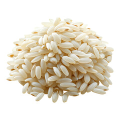 White Arborio rice for cooking isolated on transparent background