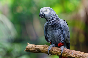 Fototapeta premium Unlocking the Mystery of the African Grey Parrots Intelligence