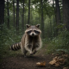 Write about a raccoon running for mayor of the forest.