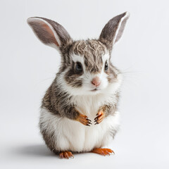 Fototapeta premium rabbit on white