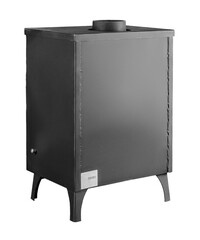 Modern Freestanding Metal Stove with Glass Front for Efficient Heating