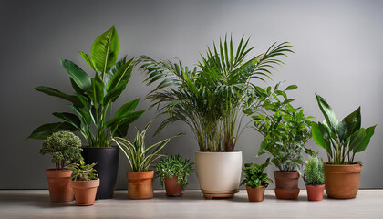Fototapeta premium Indoor plants in studio