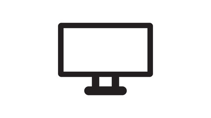 lcd monitor isolated on white