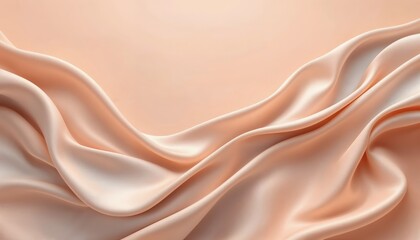 Fototapeta premium Flowing Silk Fabric Studio Setting Textiles Photography Soft Color Palette Close-Up Perspective Elegance in Design