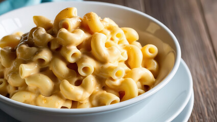 Creamy mac and cheese in bowl, perfect for comfort food lovers