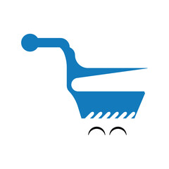 Shopping cart flat icon vector design.
