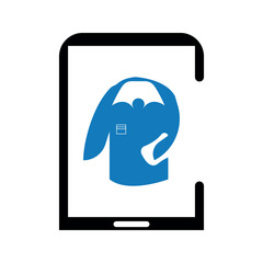 Mobile shirt icon design.