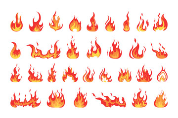 fire flames set