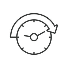 Rapid passage of time icon in line design. Rapid, time, clock, passage, moment, speed, hours on white background vector. Rapid passage of time editable stroke icon
