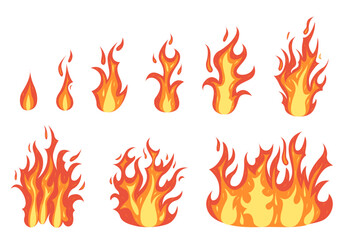 fire flames set